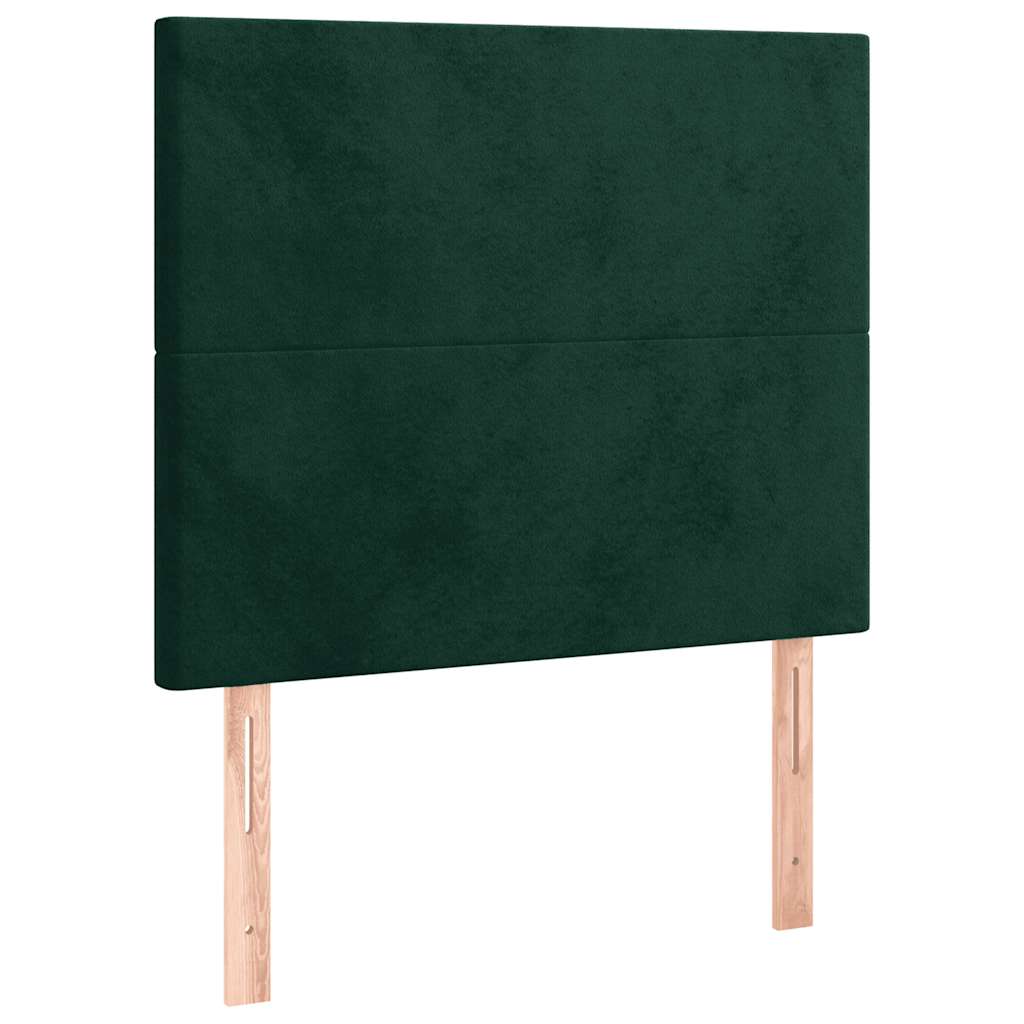 Testiera Verde Scuro 100x5x118/128 cm Velluto