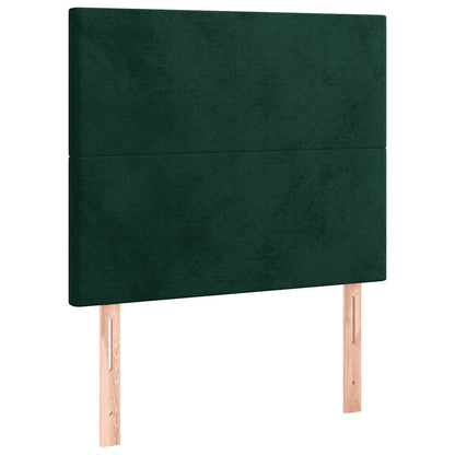 Testiera Verde Scuro 100x5x118/128 cm Velluto