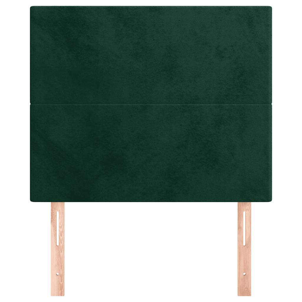 Testiera Verde Scuro 100x5x118/128 cm Velluto