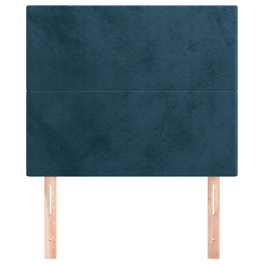 Testiera Blu Scuro 100x5x118/128 cm Velluto