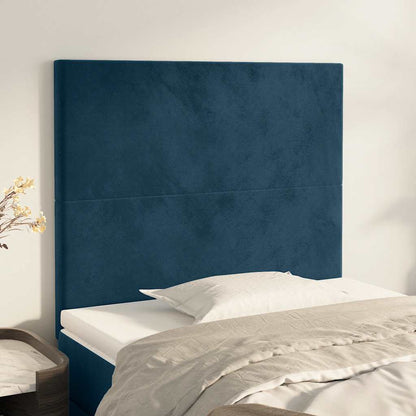 Testiera Blu Scuro 100x5x118/128 cm Velluto
