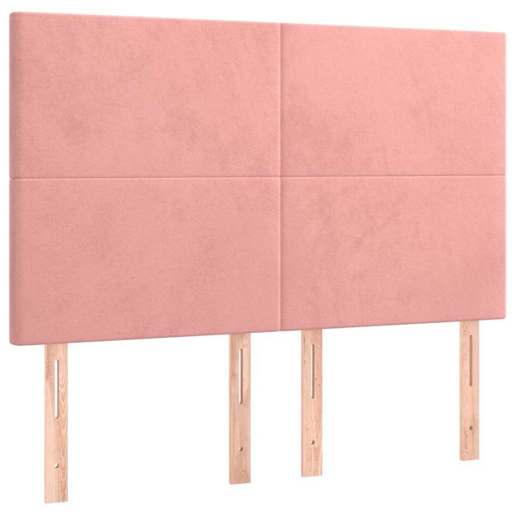 Testiere 4 pz Rosa 72x5x78/88 cm in Velluto