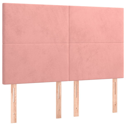 Testiere 4 pz Rosa 72x5x78/88 cm in Velluto