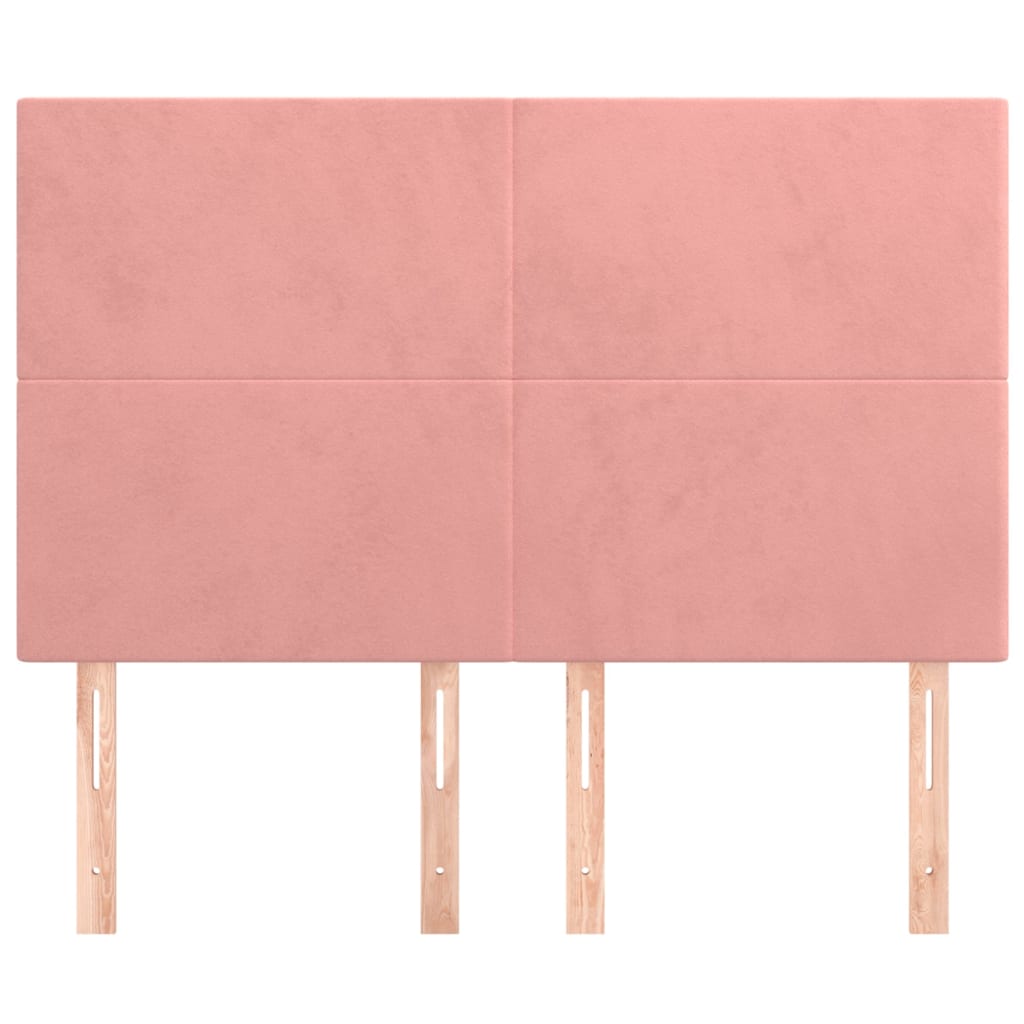 Testiere 4 pz Rosa 72x5x78/88 cm in Velluto