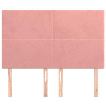 Testiere 4 pz Rosa 72x5x78/88 cm in Velluto
