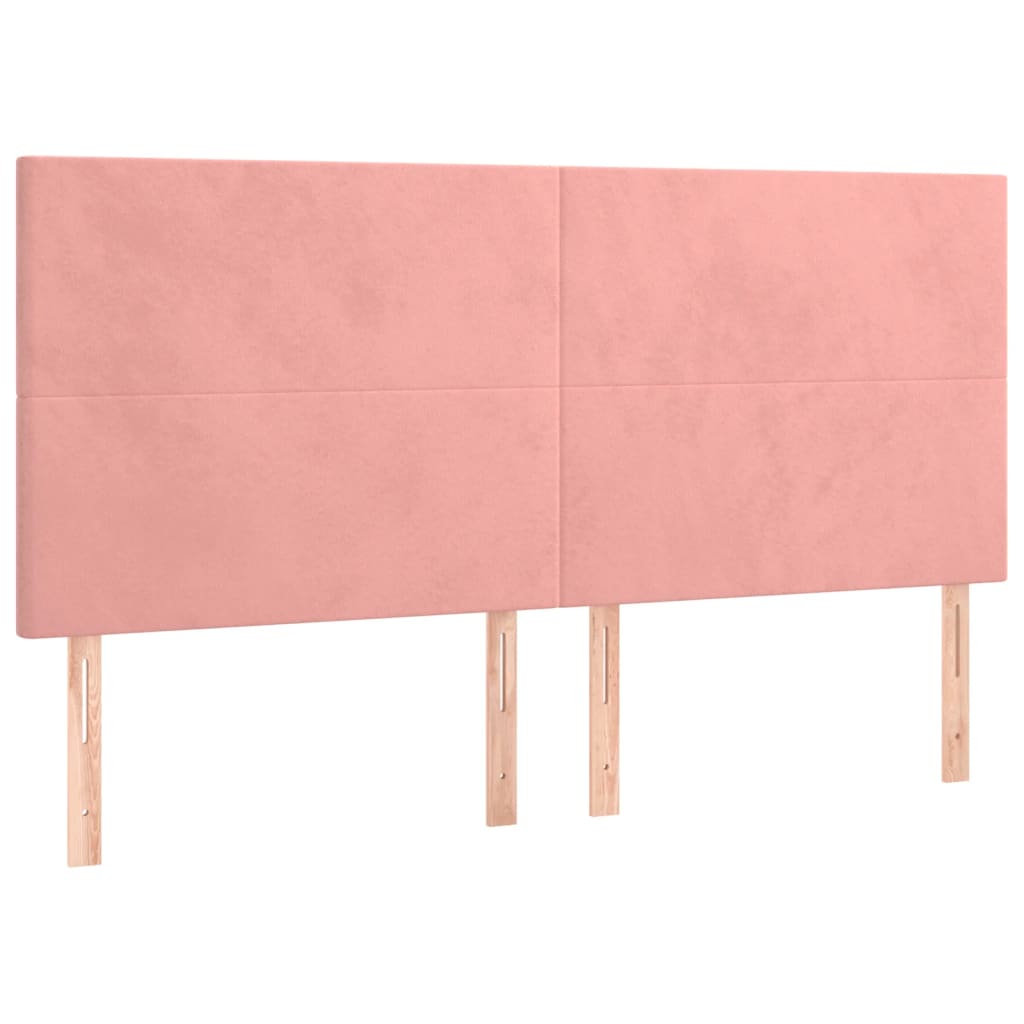 Testiere 4 pz Rosa 100x5x78/88 cm in Velluto