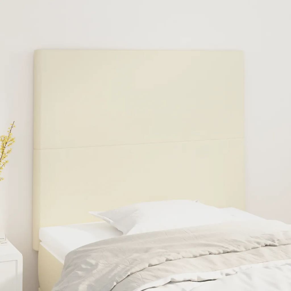 Testiera Crema 80x5x118/128 cm Similpelle