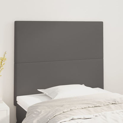Testiera Grigio 80x5x118/128 cm in Similpelle