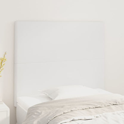 Testiera Bianca 90x5x118/128 cm in Similpelle
