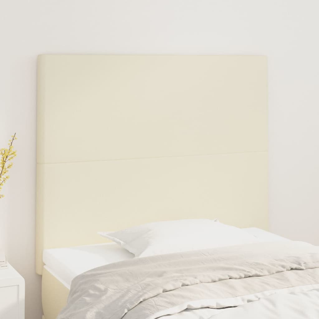 Testiera Crema 90x5x118/128 cm Similpelle