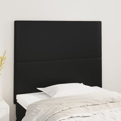 Testiera Nera 100x5x118/128 cm in Similpelle