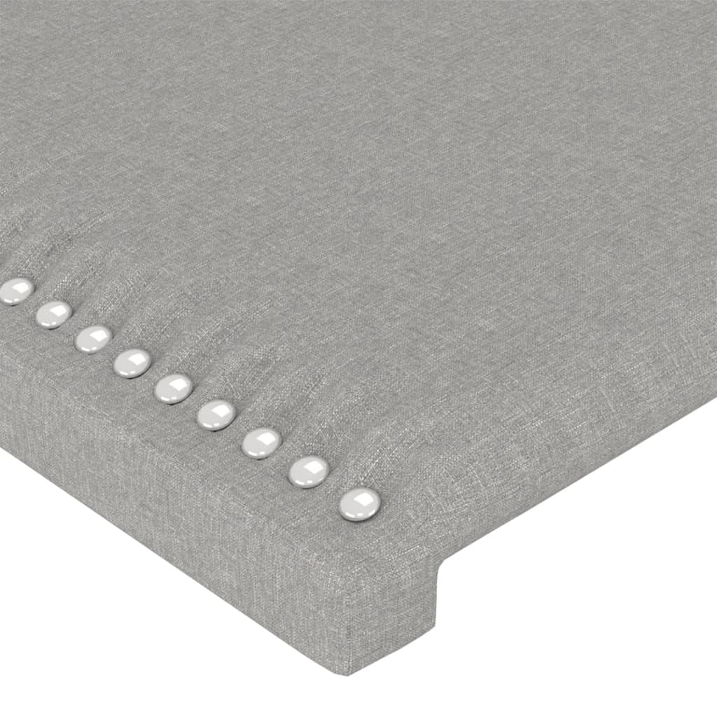 Testiera 2 pz Grigio Chiaro 80x5x78/88 cm in Tessuto
