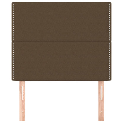 Testiera 2 pz Marrone Scuro 80x5x78/88 cm in Tessuto
