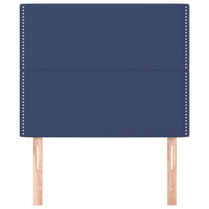 Testiera 2 pz Blu 90x5x78/88 cm in Tessuto