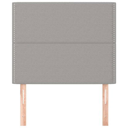 Testiere 2 pz Grigio Chiaro 100x5x78/88 cm in Tessuto