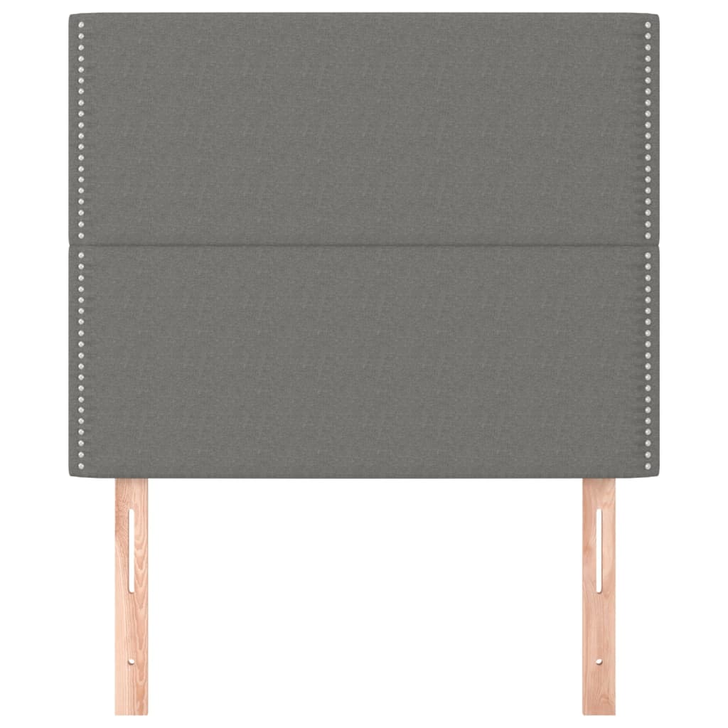 Testiere 2 pz Grigio Scuro 100x5x78/88 cm in Tessuto