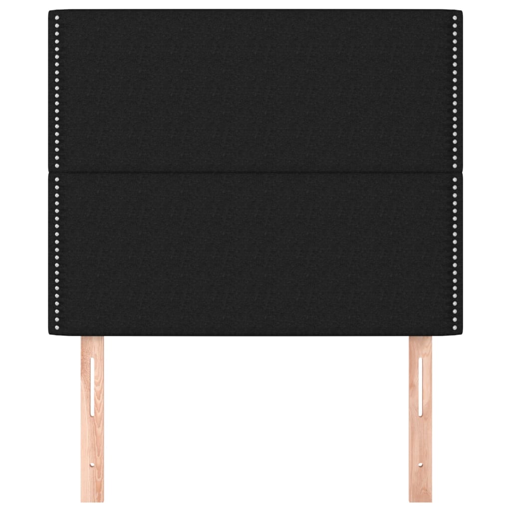 Testiere 2 pz Nero 100x5x78/88 cm in Tessuto