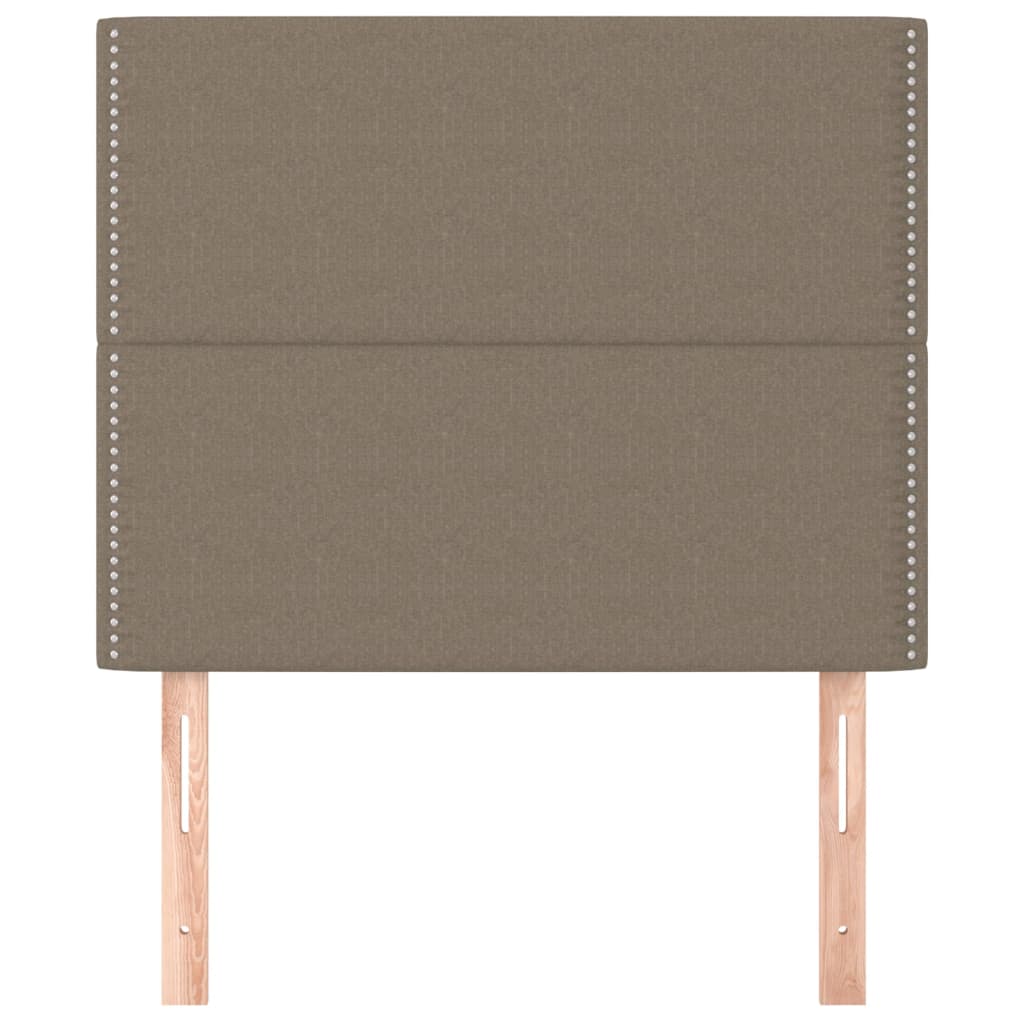 Testiera 2 pz Tortora 100x5x78/88 cm in Tessuto