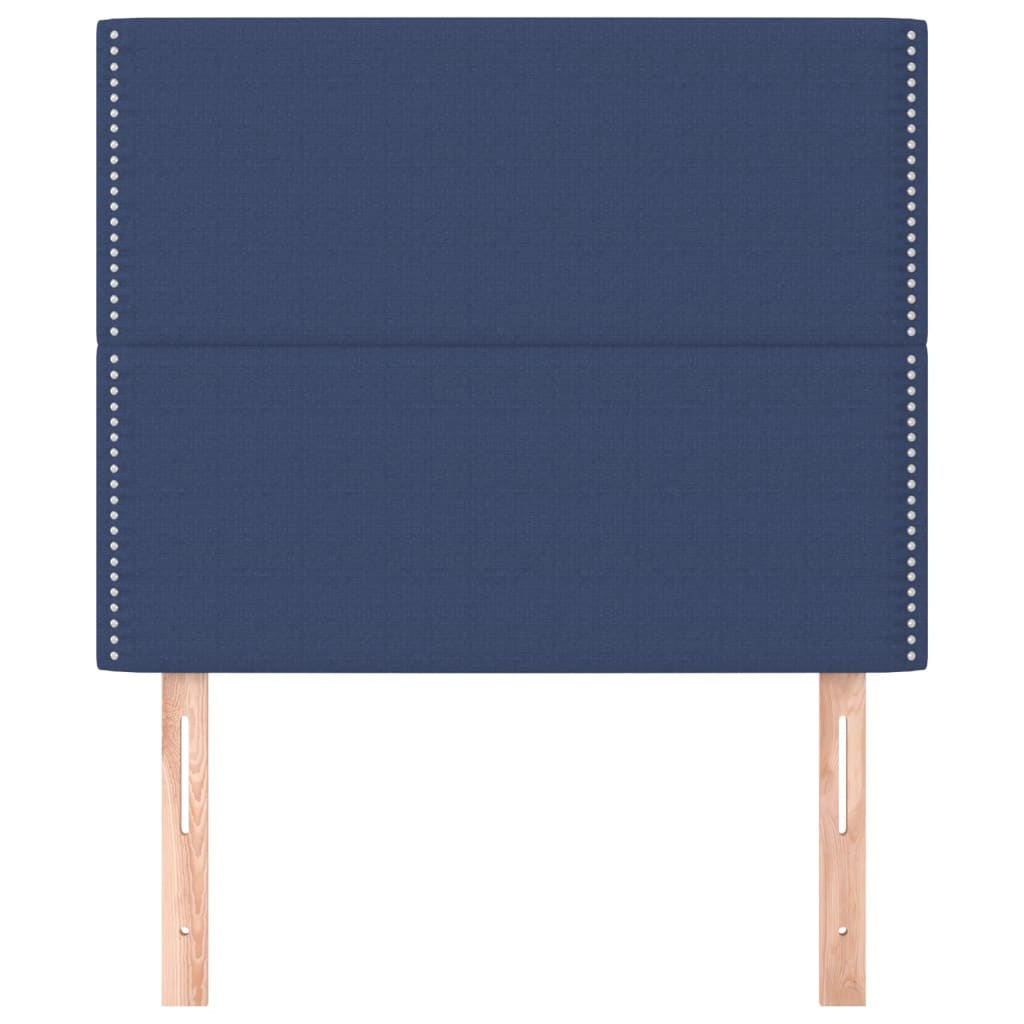Testiera 2 pz Blu 100x5x78/88 cm in Tessuto