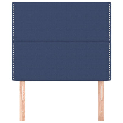 Testiera 2 pz Blu 100x5x78/88 cm in Tessuto