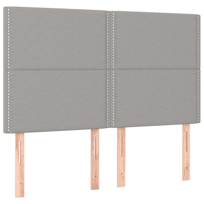 Testiere 4 pz Grigio Chiaro 72x5x78/88 cm in Tessuto