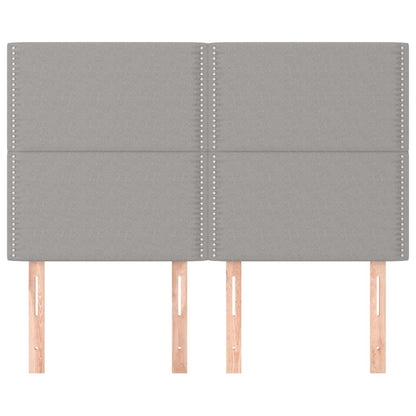 Testiere 4 pz Grigio Chiaro 72x5x78/88 cm in Tessuto