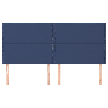 Testiera 4 pz Blu 90x5x78/88 cm in Tessuto