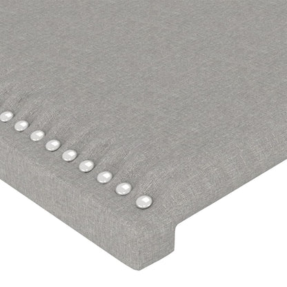 Testiere 4 pz Grigio Chiaro 100x5x78/88 cm in Tessuto