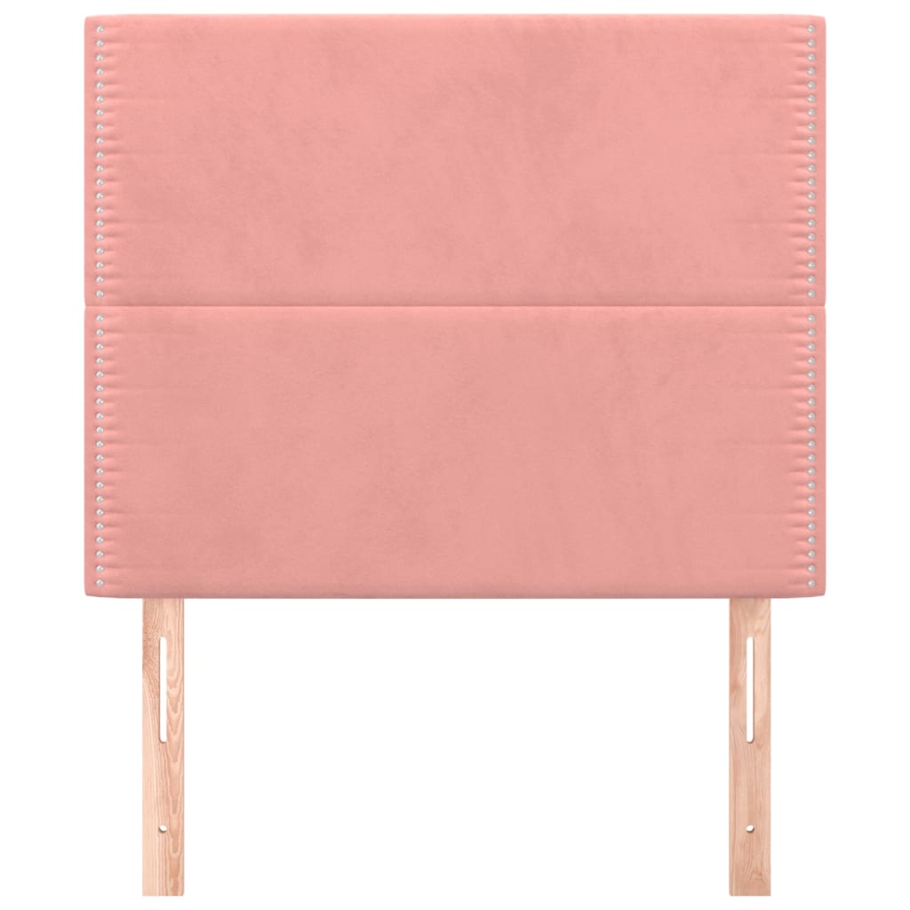 Testiera 2 pz Rosa 80x5x78/88 cm in Velluto
