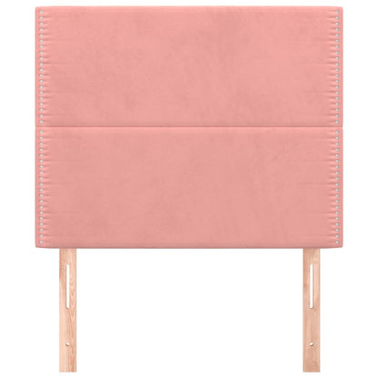 Testiera 2 pz Rosa 80x5x78/88 cm in Velluto