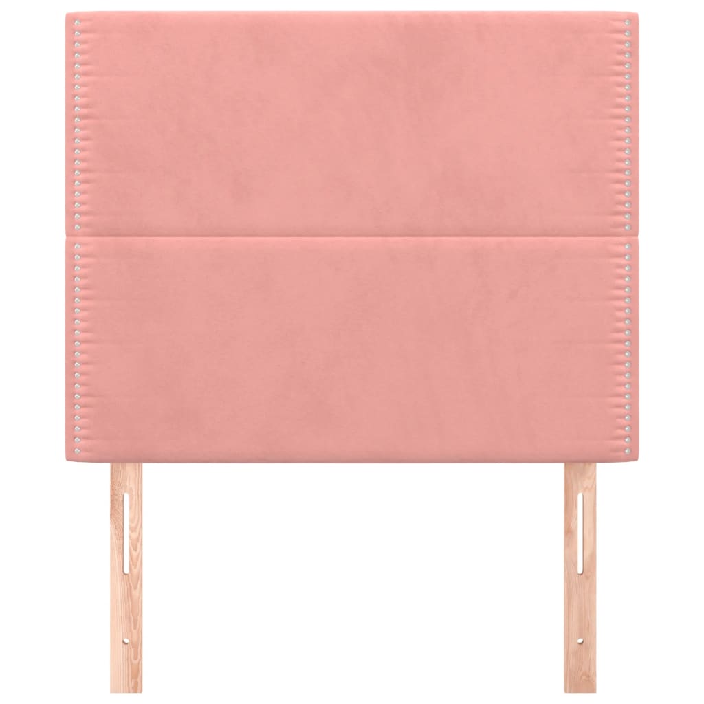 Testiera 2 pz Rosa 90x5x78/88 cm in Velluto