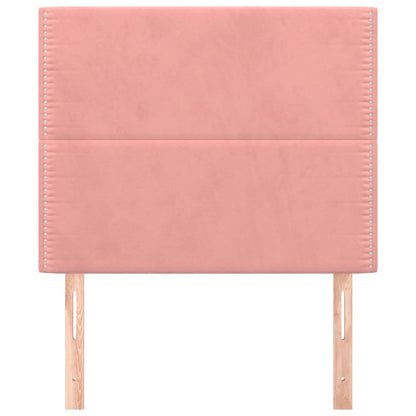 Testiera 2 pz Rosa 90x5x78/88 cm in Velluto