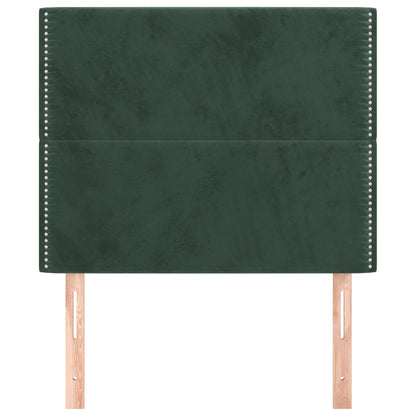 Testiere 2 pz Verde Scuro 100x5x78/88 cm in Velluto