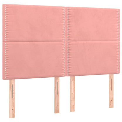 Testiere 4 pz Rosa 72x5x78/88 cm in Velluto