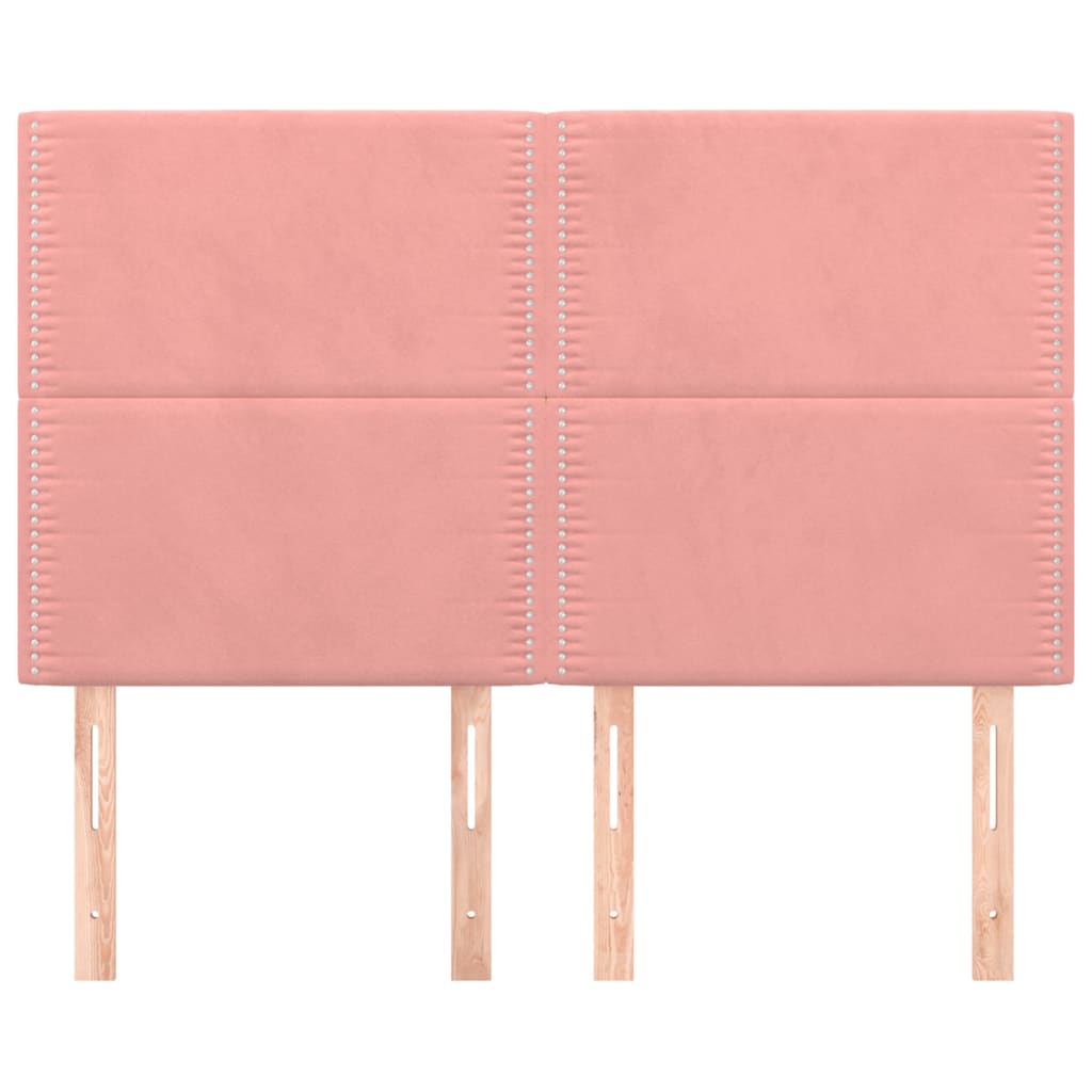Testiere 4 pz Rosa 72x5x78/88 cm in Velluto
