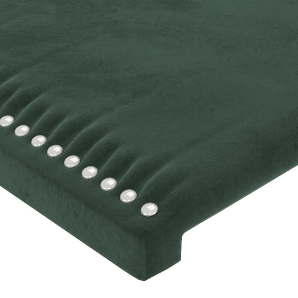 Testiera 4 pz Verde scuro 90x5x78/88 cm in Velluto