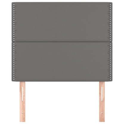 Testiera 2 pz Grigio 90x5x78/88 cm in Similpelle