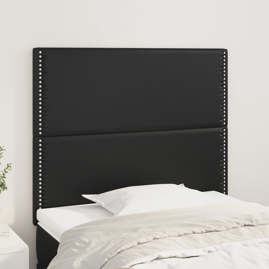 Testiere 2 pz Nere 100x5x78/88 cm in Similpelle