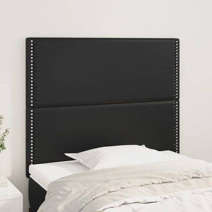 Testiere 2 pz Nere 100x5x78/88 cm in Similpelle