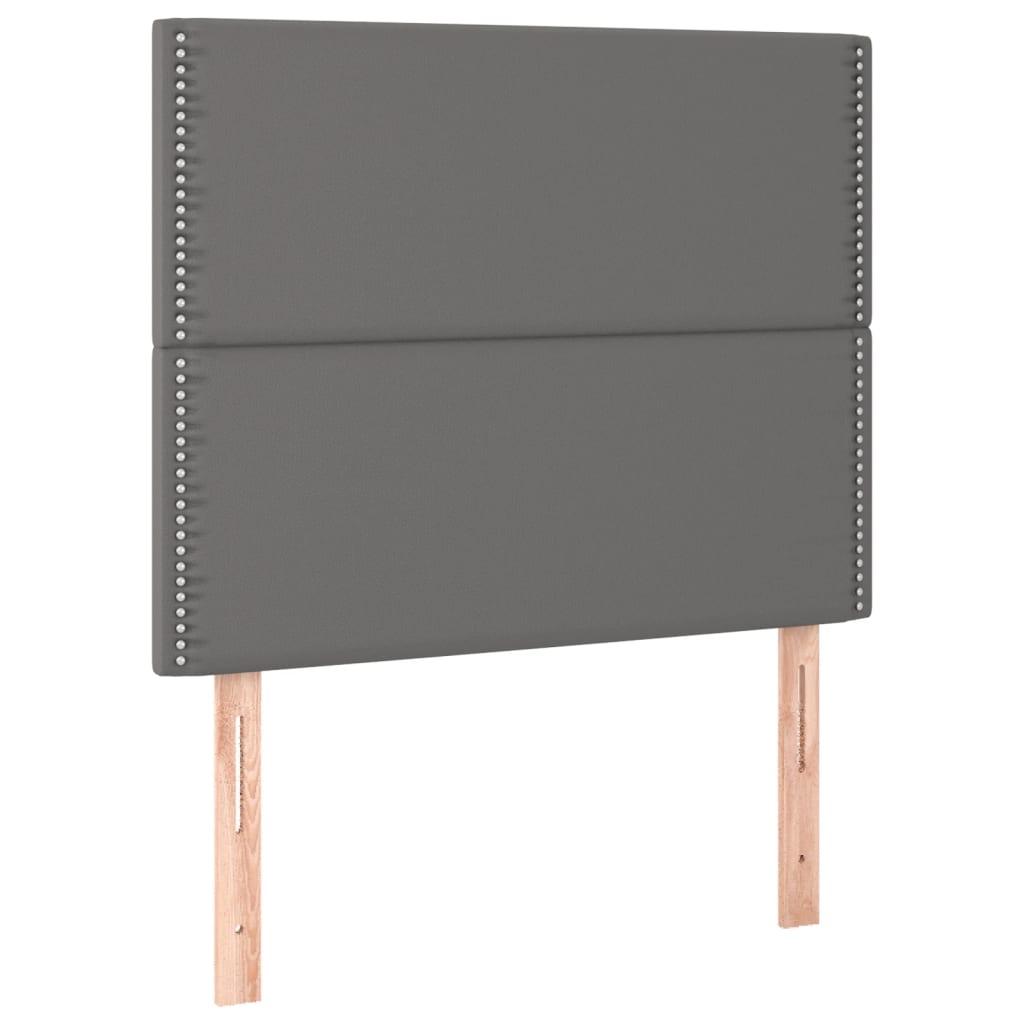 Testiere 2 pz Grigie 100x5x78/88 cm in Similpelle