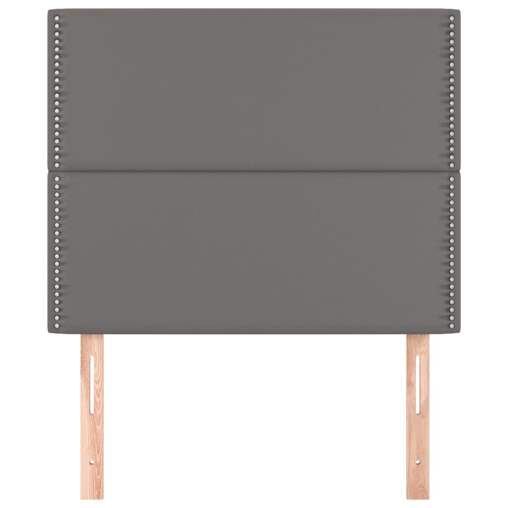 Testiere 2 pz Grigie 100x5x78/88 cm in Similpelle