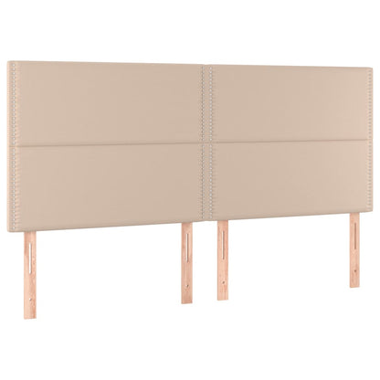 Testiere 4 pz Cappuccino 90x5x78/88 cm in Similpelle