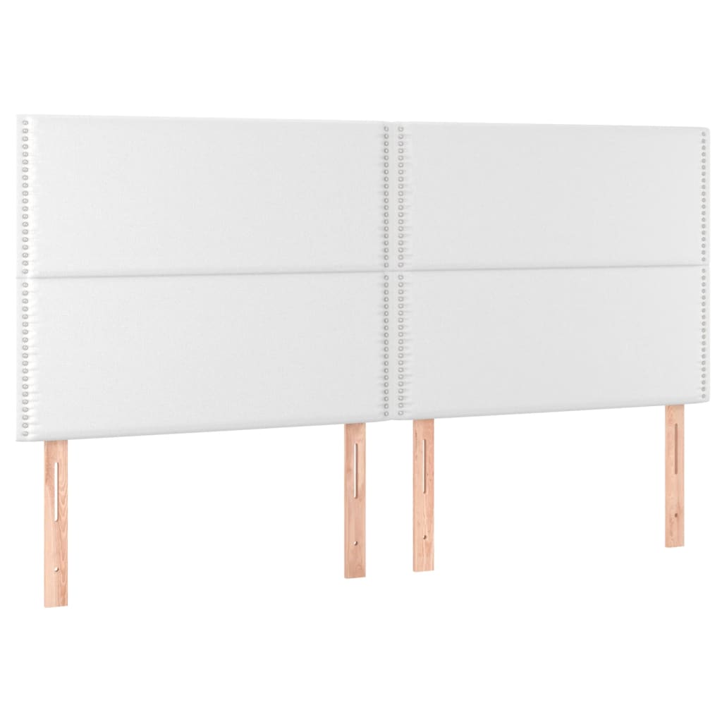 Testiere 4 pz Biancho 100x5x78/88 cm in Similpelle