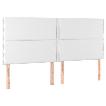Testiere 4 pz Biancho 100x5x78/88 cm in Similpelle
