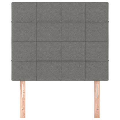 Testiera 2 pz Grigio Scuro 80x5x78/88 cm in Tessuto