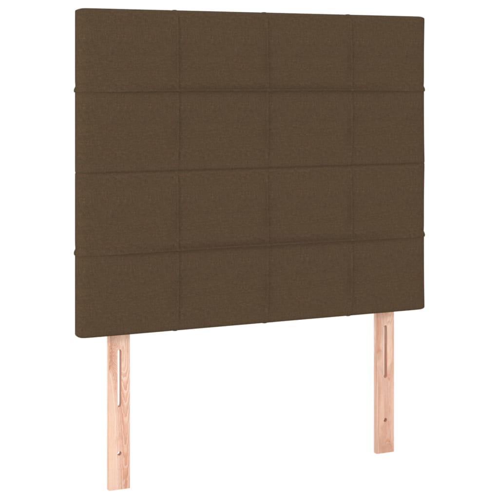 Testiera 2 pz Marrone Scuro 80x5x78/88 cm in Tessuto