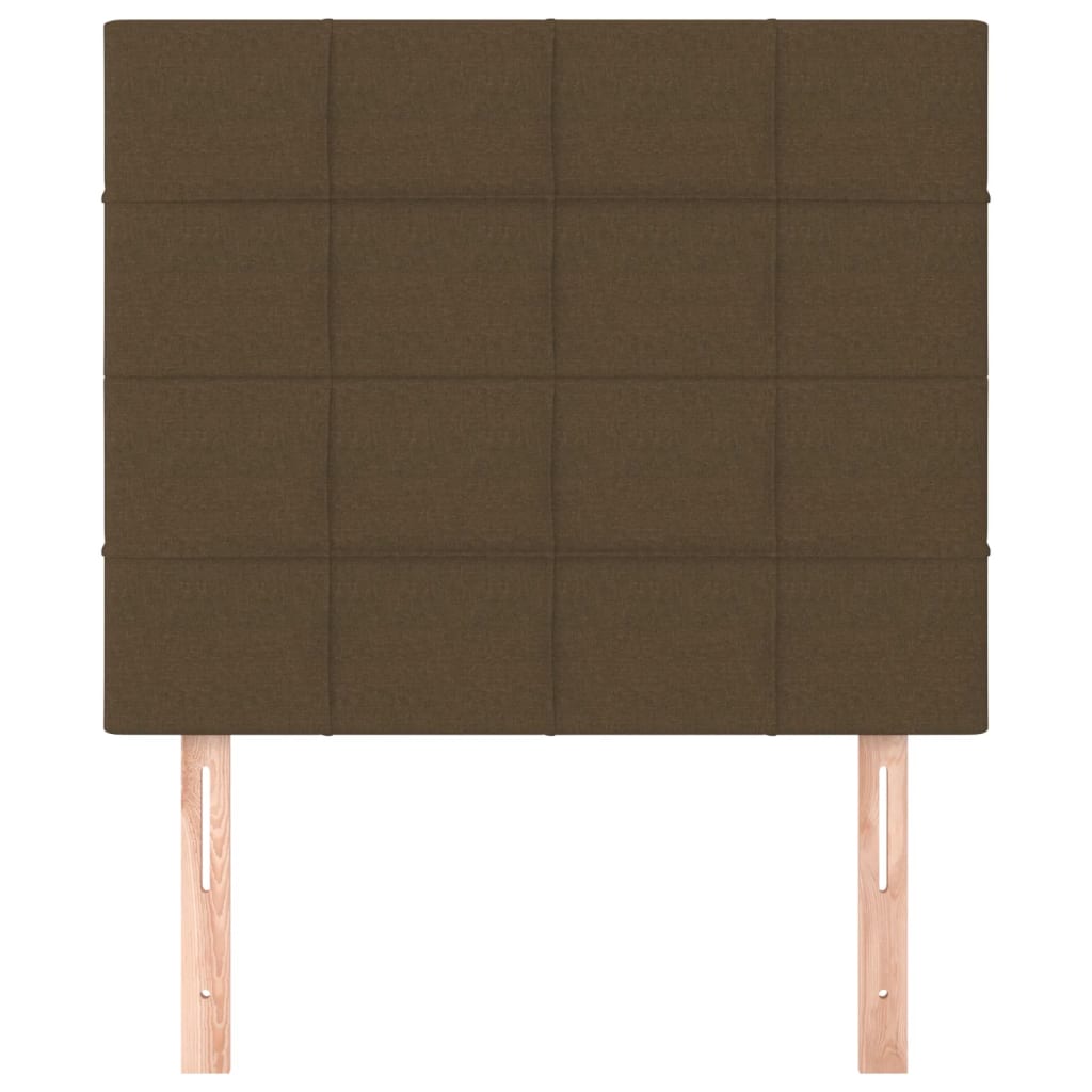 Testiera 2 pz Marrone Scuro 80x5x78/88 cm in Tessuto