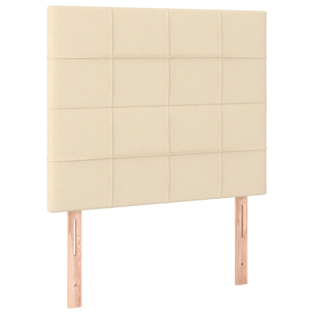 Testiera 2 pz Crema 80x5x78/88 cm in Tessuto