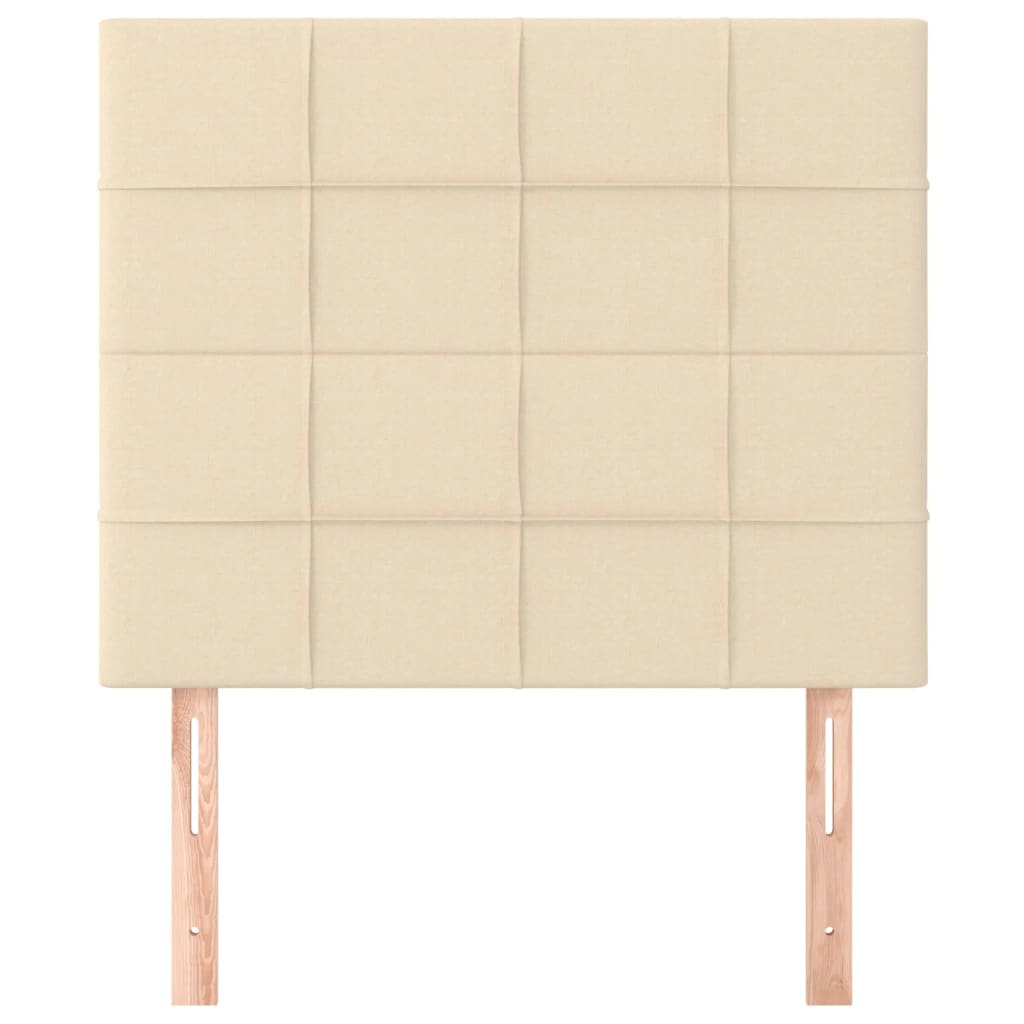 Testiera 2 pz Crema 80x5x78/88 cm in Tessuto