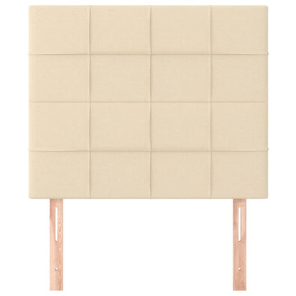 Testiera 2 pz Crema 90x5x78/88 cm in Tessuto
